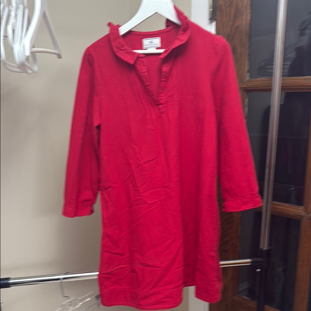 Petit Plume Red Ruffled Nightgown